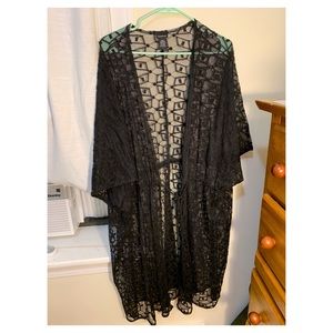 Torrid Black Patterned Kimono